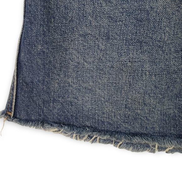 We The Free Zip It Up Denim Mini Skirt In Blue Size 27 BOHO - Picture 3 of 8